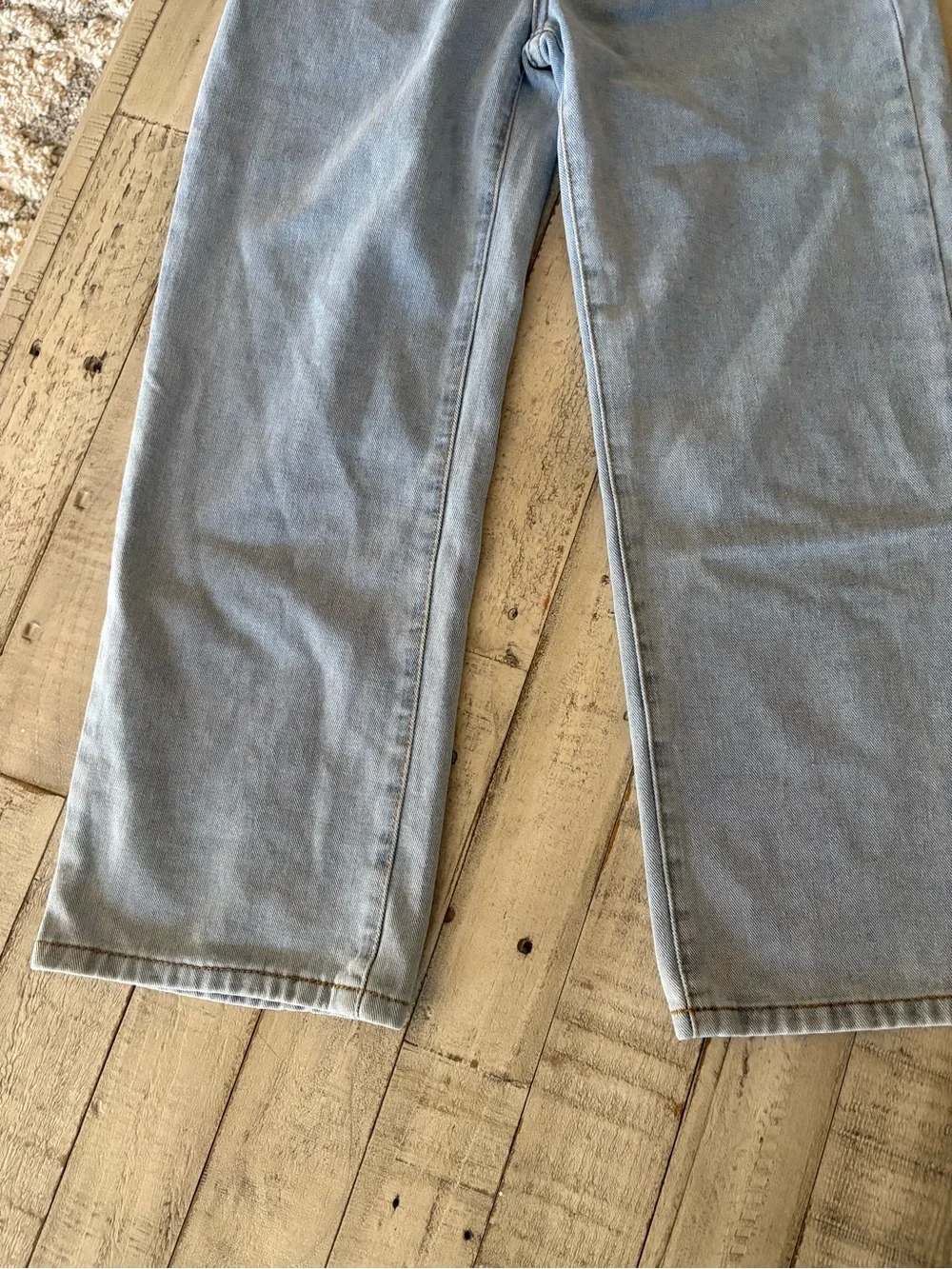 SHEIN Light Blue Straight Leg Kids Jeans